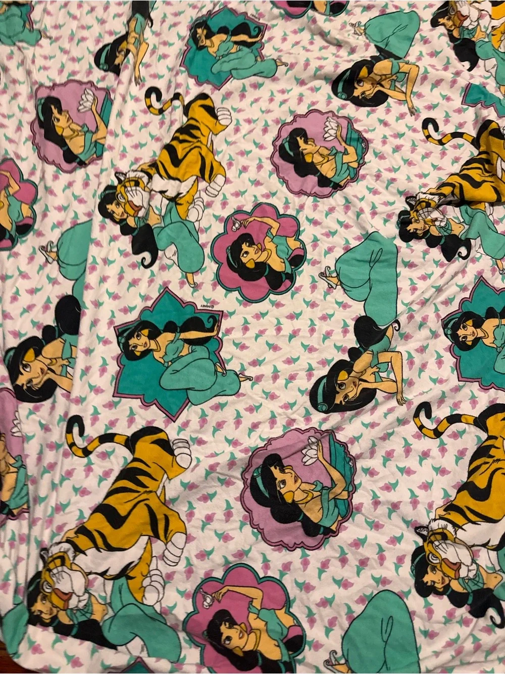 Vintage Top sheet Disney Twin jasmine Aladdin